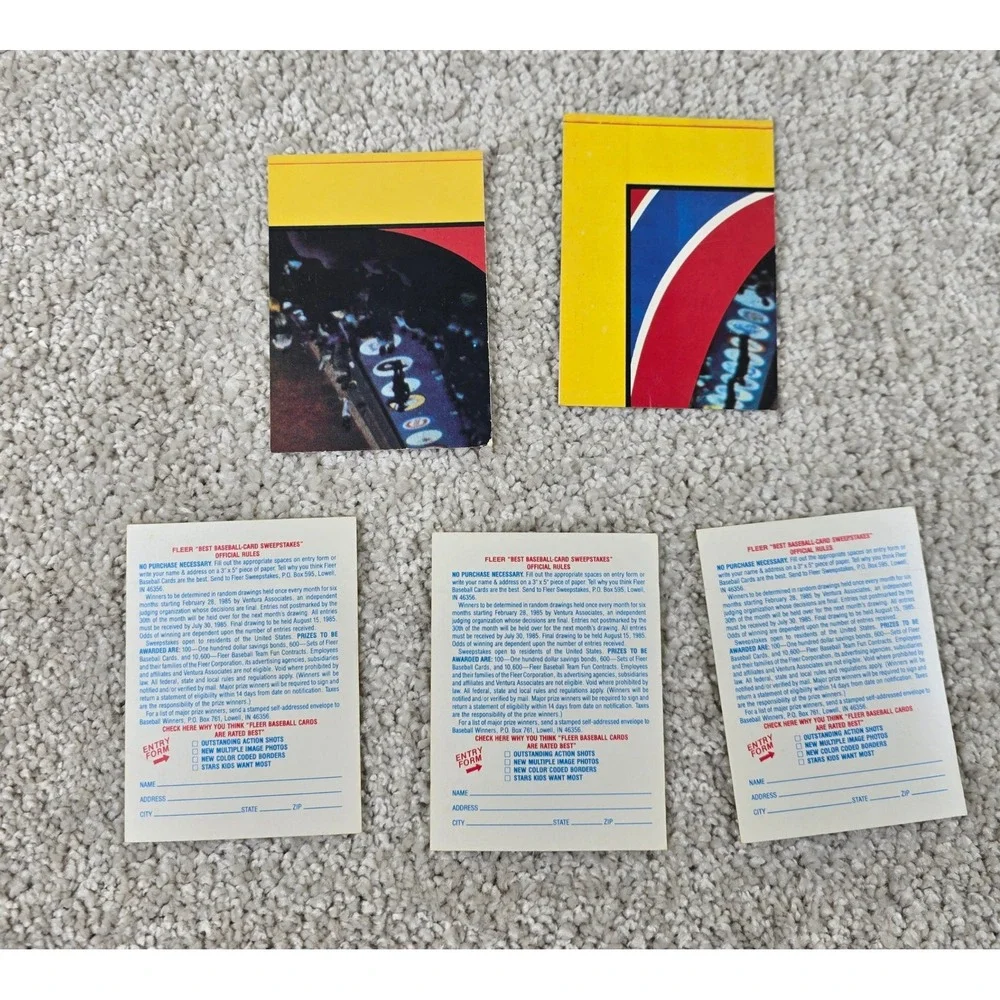 Fleer MLB Baseball Team Logo Jersey‎ Stickers Lot of 5 Multi Vintage 1980s